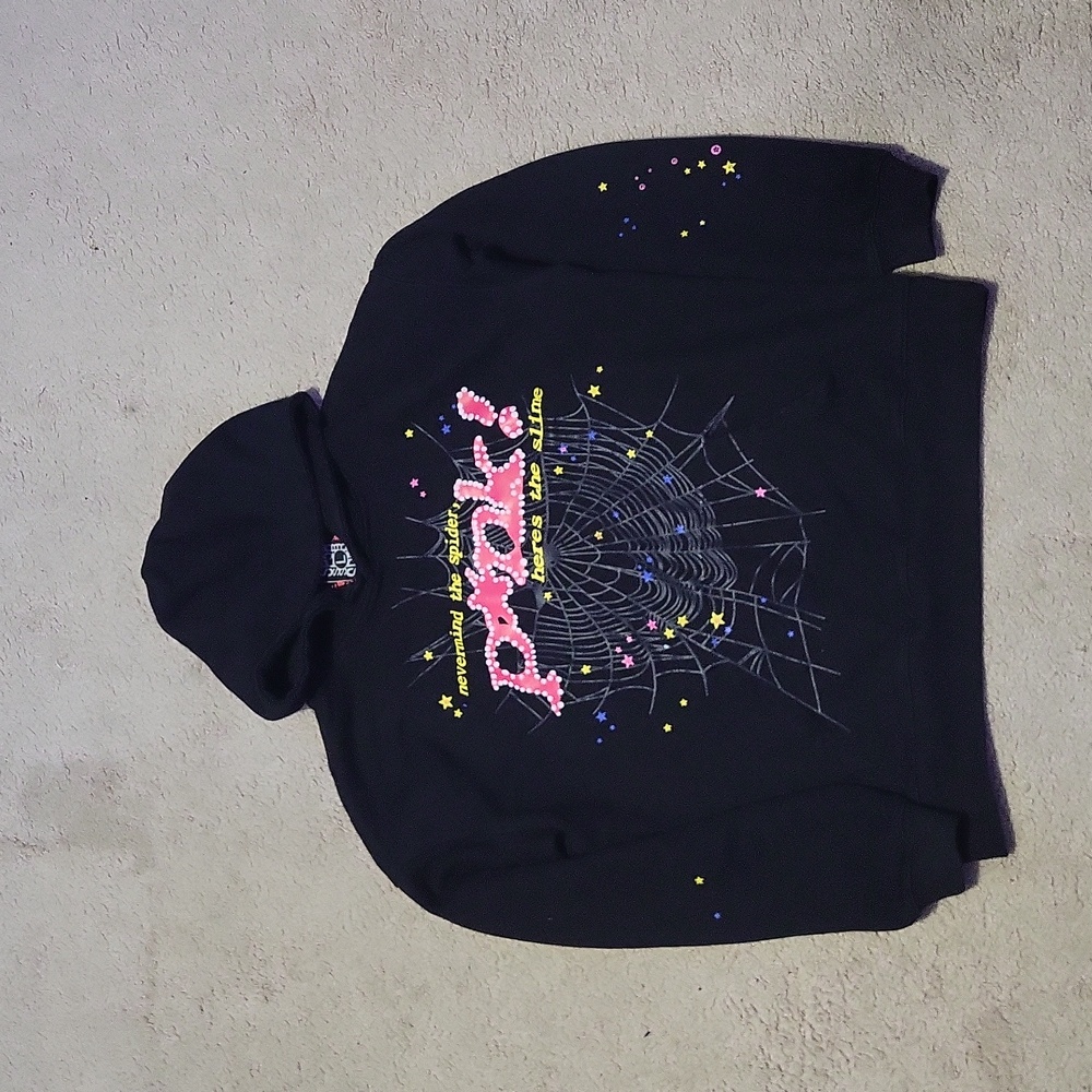 Sp5der P*nk Black Hoodie